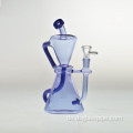 Shisha Glass Sandstrahlung Wasserrohr Raucherrecycling Becherrohre Eisasche Catcher Dab Öl Rigs Bubbler-Rohre 14mm Schüssel